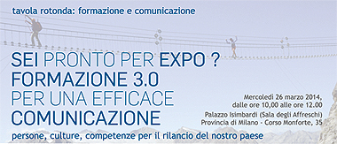 Sei pronto per EXPO? Formazione 3.0 per una efficace Comunicazione